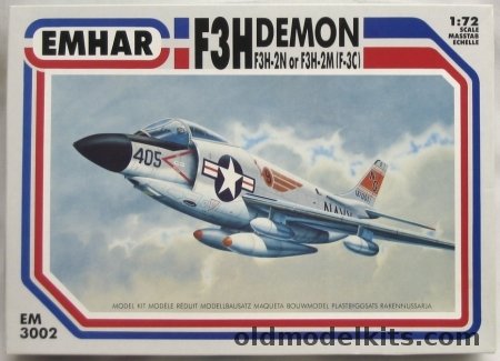 Emhar 1/72 F3H-2N / F3H-2M (F-3C) Demon  - VF-122 or VF-61 - (F3H2N F3H2M), EM3002 plastic model kit